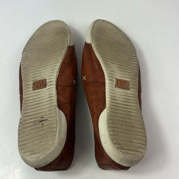 Frye Melanie Brown Leather Women's Slip On Shoes - Picture 12 of 15